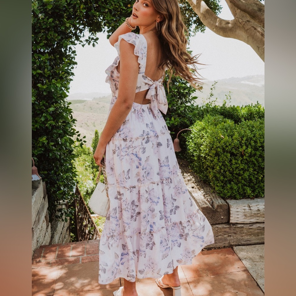show me your mumu lovely pastel floral midi dress
